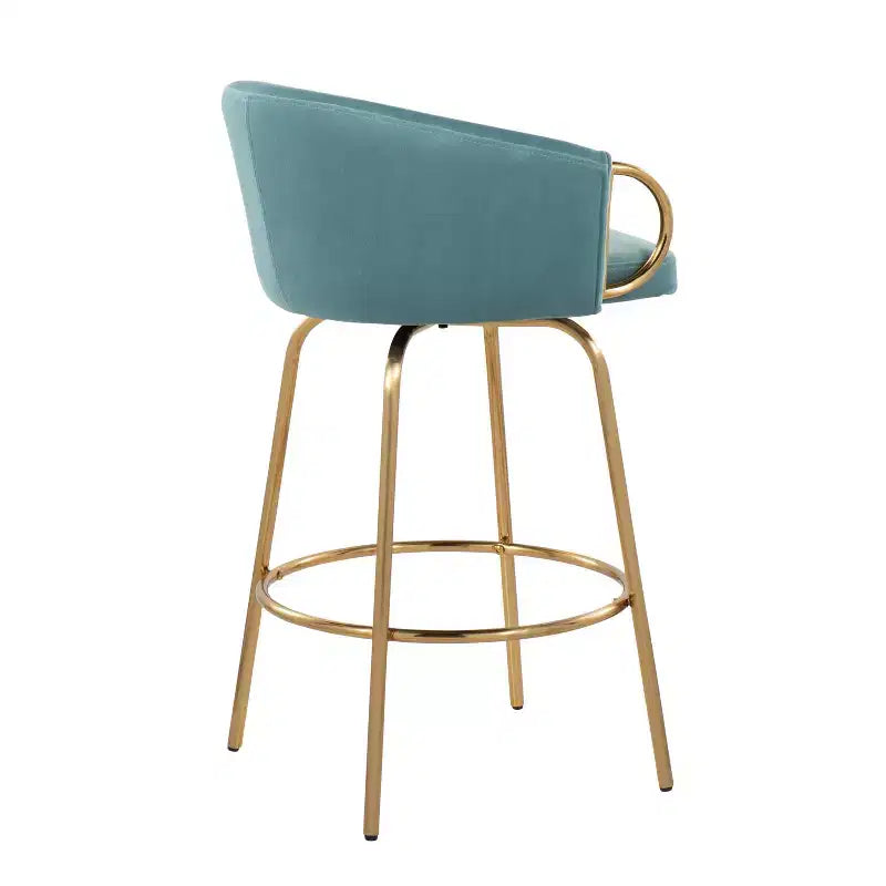 Lot de 2 tabourets de bar rembourrés Claire, hauteur comptoir - Lumisource