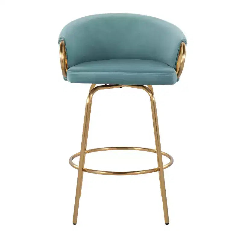 Lot de 2 tabourets de bar rembourrés Claire, hauteur comptoir - Lumisource
