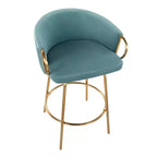 Lot de 2 tabourets de bar rembourrés Claire, hauteur comptoir - Lumisource
