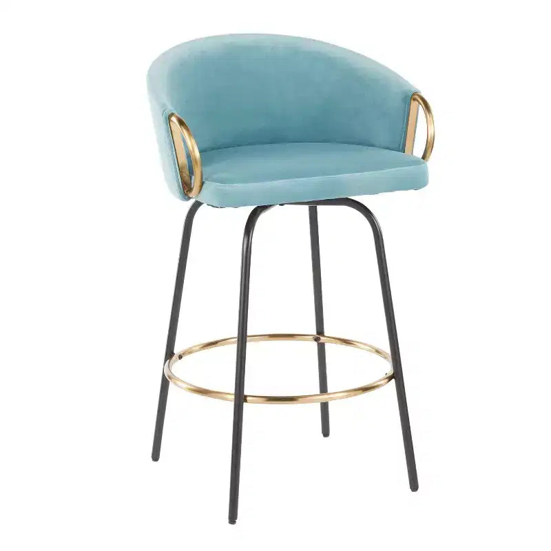 Lot de 2 tabourets de bar rembourrés Claire, hauteur comptoir - Lumisource