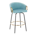 Lot de 2 tabourets de bar rembourrés Claire, hauteur comptoir - Lumisource