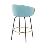 Lot de 2 tabourets de bar rembourrés Claire, hauteur comptoir - Lumisource