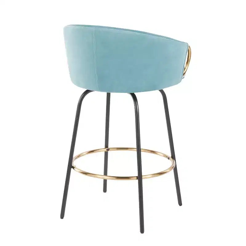 Lot de 2 tabourets de bar rembourrés Claire, hauteur comptoir - Lumisource