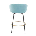 Lot de 2 tabourets de bar rembourrés Claire, hauteur comptoir - Lumisource