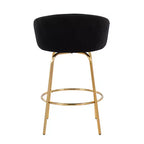 Lot de 2 tabourets de bar rembourrés Claire, hauteur comptoir - Lumisource
