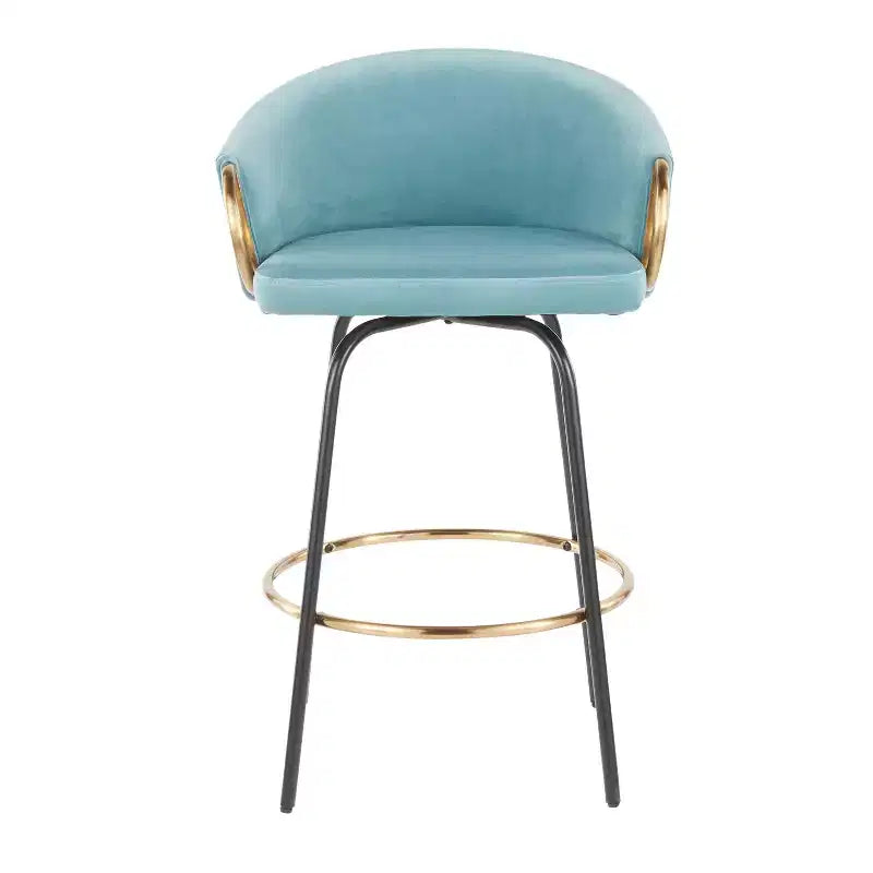 Lot de 2 tabourets de bar rembourrés Claire, hauteur comptoir - Lumisource