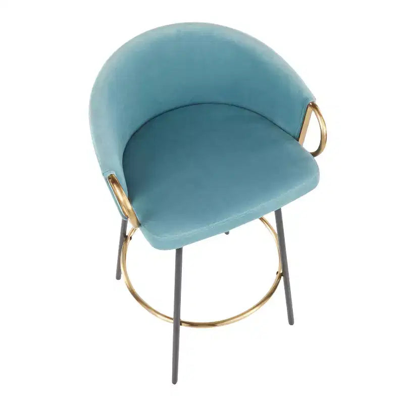 Lot de 2 tabourets de bar rembourrés Claire, hauteur comptoir - Lumisource