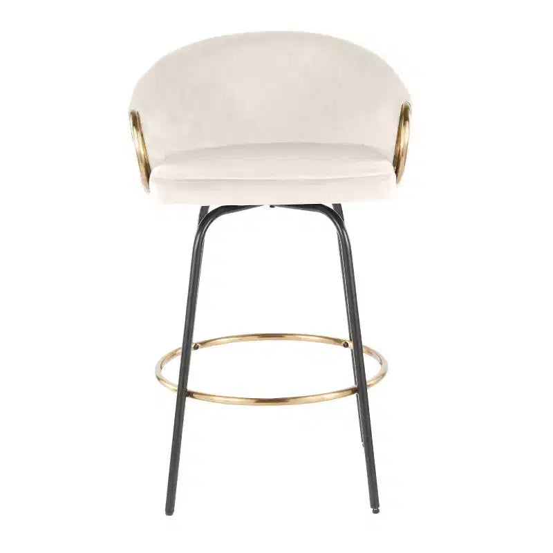 Lot de 2 tabourets de bar rembourrés Claire, hauteur comptoir - Lumisource