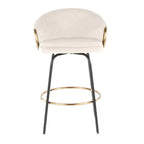 Lot de 2 tabourets de bar rembourrés Claire, hauteur comptoir - Lumisource