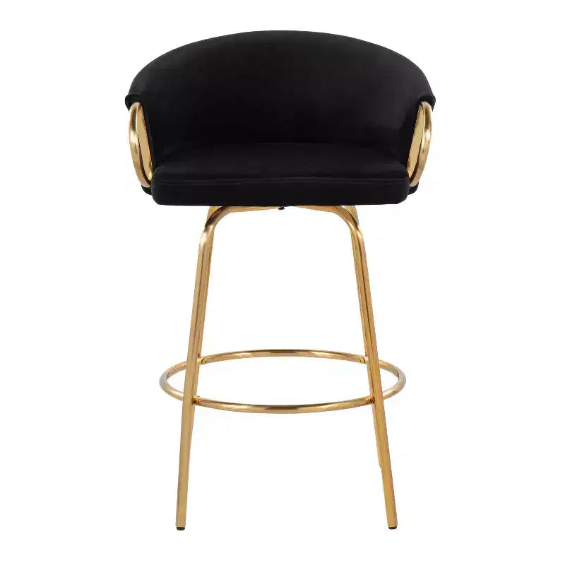 Lot de 2 tabourets de bar rembourrés Claire, hauteur comptoir - Lumisource