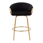 Lot de 2 tabourets de bar rembourrés Claire, hauteur comptoir - Lumisource