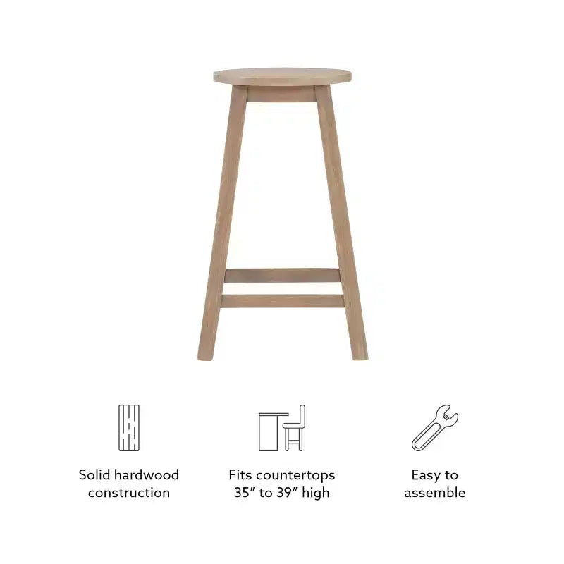 Tabouret de bar hauteur comptoir Killian 24 po - Linon