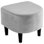 Yaheetech Ensemble fauteuil d'appoint/fauteuil crapaud et ottoman en tissu pour salon