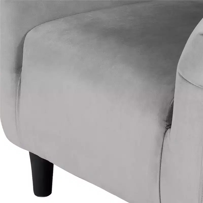 Yaheetech Ensemble fauteuil d'appoint/fauteuil crapaud et ottoman en tissu pour salon