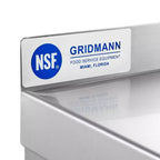 Étagères murales de cuisine en acier inoxydable GRIDMANN 14 pouces de profondeur avec dosseret - Certifié NSF