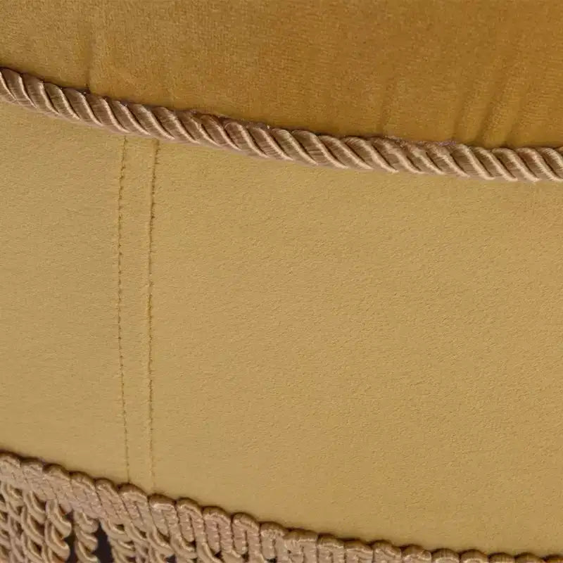 Jennifer Taylor Home Yolanda Ottoman Rond d'Appoint Rembourré 24 po