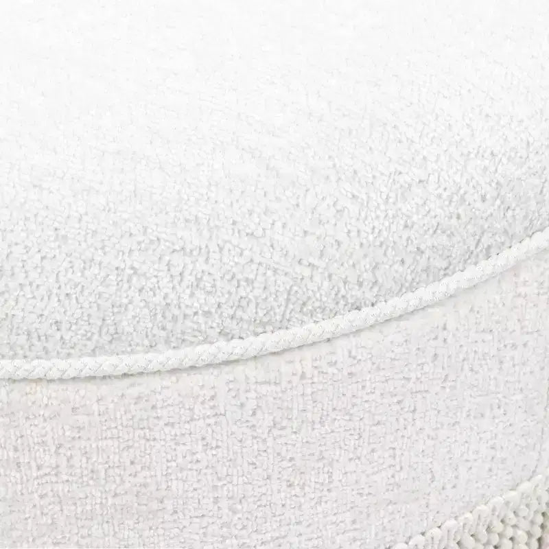 Jennifer Taylor Home Yolanda Ottoman Rond d'Appoint Rembourré 24 po