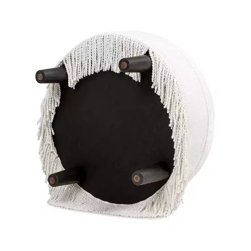 Jennifer Taylor Home Yolanda Ottoman Rond d'Appoint Rembourré 24 po