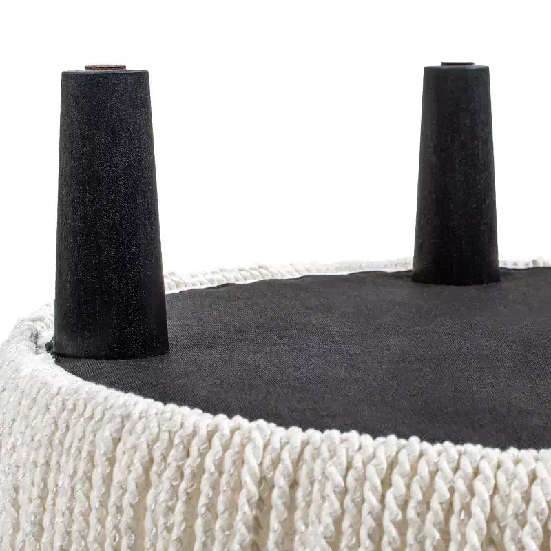 Jennifer Taylor Home Yolanda Ottoman Rond d'Appoint Rembourré 24 po