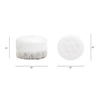 Jennifer Taylor Home Yolanda Ottoman Rond d'Appoint Rembourré 24 po