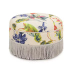 Jennifer Taylor Home Yolanda Ottoman Rond d'Appoint Rembourré 24 po