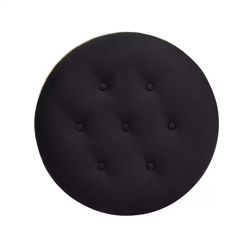 Jennifer Taylor Home Yolanda Ottoman Rond d'Appoint Rembourré 24 po