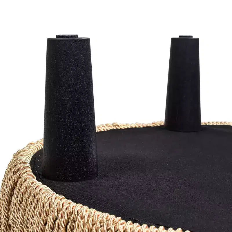 Jennifer Taylor Home Yolanda Ottoman Rond d'Appoint Rembourré 24 po