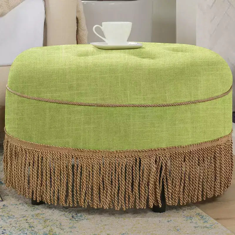 Jennifer Taylor Home Yolanda Ottoman Rond d'Appoint Rembourré 24 po