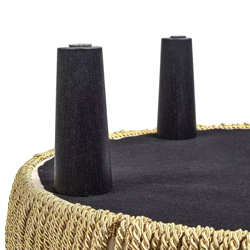 Jennifer Taylor Home Yolanda Ottoman Rond d'Appoint Rembourré 24 po