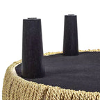 Jennifer Taylor Home Yolanda Ottoman Rond d'Appoint Rembourré 24 po