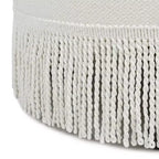 Jennifer Taylor Home Yolanda Ottoman Rond d'Appoint Rembourré 24 po