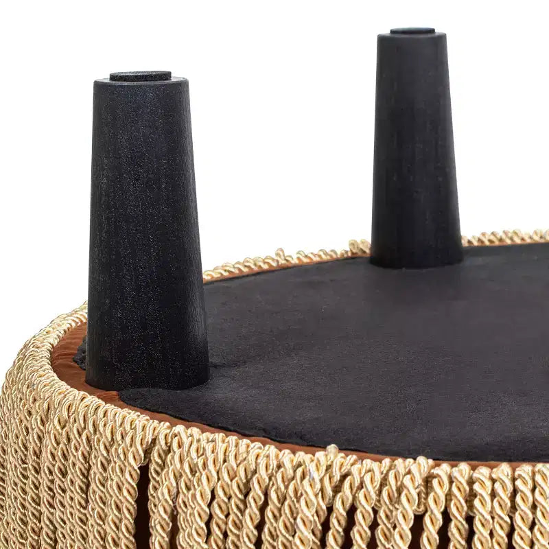 Jennifer Taylor Home Yolanda Ottoman Rond d'Appoint Rembourré 24 po