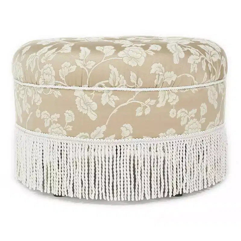 Jennifer Taylor Home Yolanda Ottoman Rond d'Appoint Rembourré 24 po