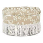 Jennifer Taylor Home Yolanda Ottoman Rond d'Appoint Rembourré 24 po