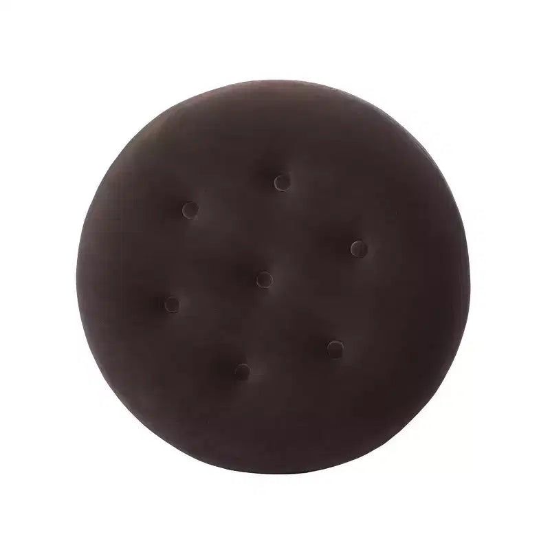 Jennifer Taylor Home Yolanda Ottoman Rond d'Appoint Rembourré 24 po