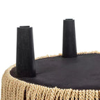 Jennifer Taylor Home Yolanda Ottoman Rond d'Appoint Rembourré 24 po