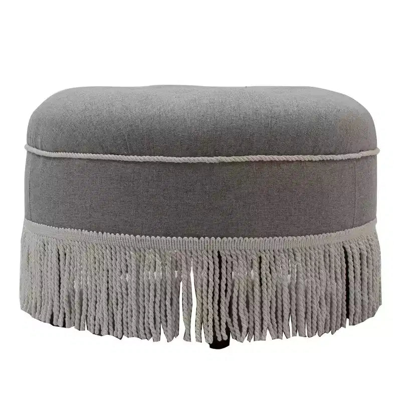 Jennifer Taylor Home Yolanda Ottoman Rond d'Appoint Rembourré 24 po