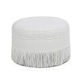 Jennifer Taylor Home Yolanda 24 Upholstered Round Accent Ottoman