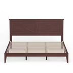 Lit plateforme en bois massif de style campagnard Glenwillow Home