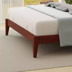 Lit plateforme en bois massif de style campagnard Glenwillow Home