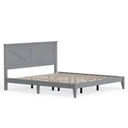 Lit plateforme en bois massif de style campagnard Glenwillow Home