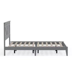 Lit plateforme en bois massif de style campagnard Glenwillow Home