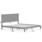 Lit plateforme en bois massif de style campagnard Glenwillow Home