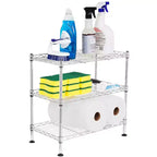 Internet's Best 3-Tier Mini Wire Utility Shelving - Silver