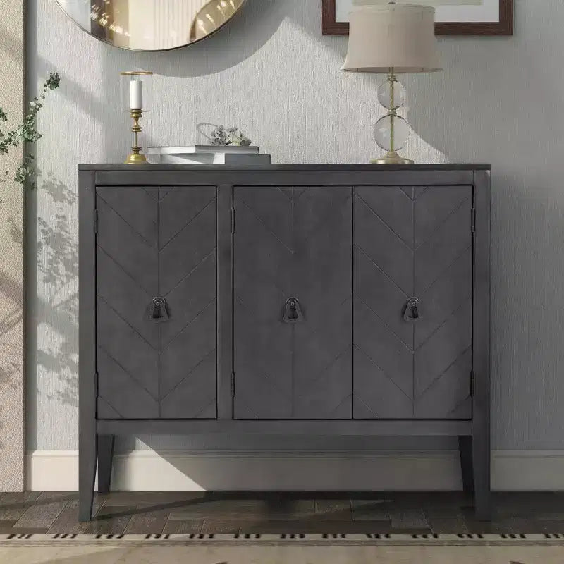 Meuble de rangement d'appoint avec étagère réglable-ModernLuxe