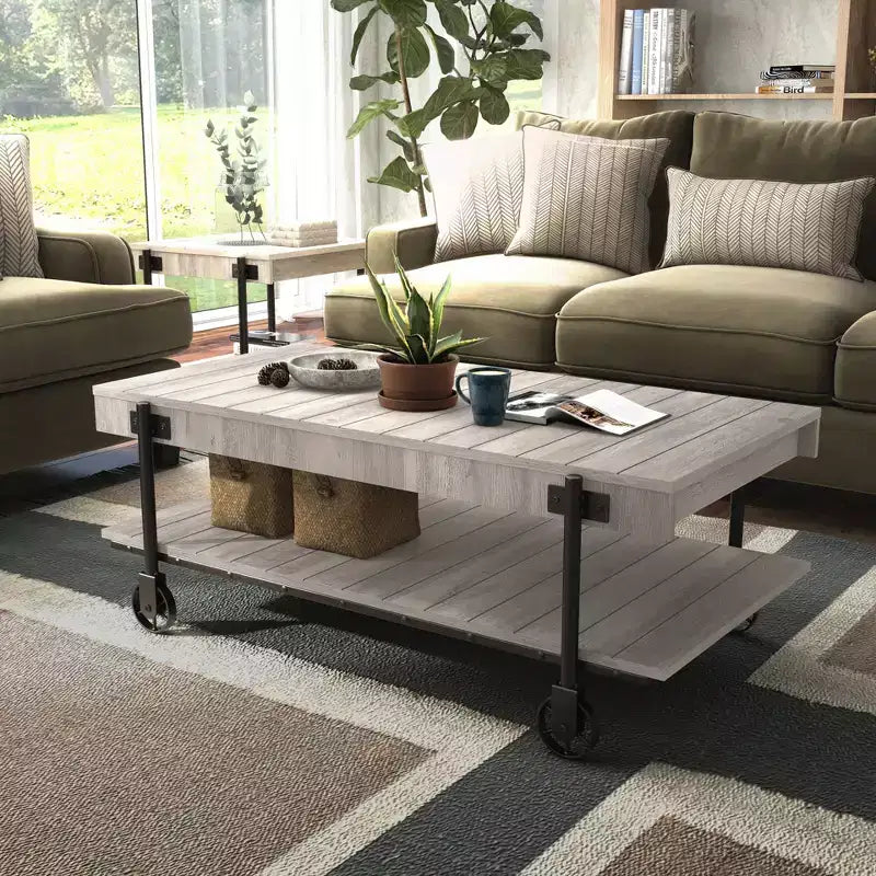 Ensemble de 2 tables basses industrielles Huntingdale - miBasics