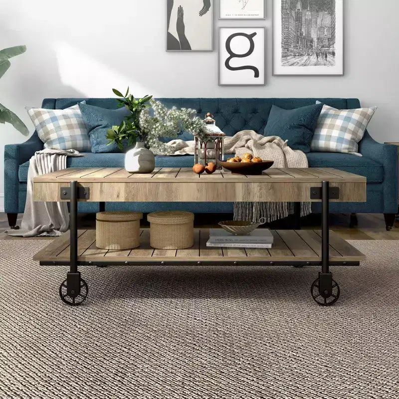 Ensemble de 2 tables basses industrielles Huntingdale - miBasics