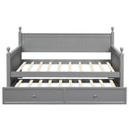 Lit de repos double en bois avec lit gigogne - ModernLuxe