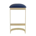 Lot de 2 tabourets de bar Aura rembourrés en acier inoxydable - Manhattan Comfort