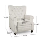Fauteuil inclinable contemporain capitonné Callade - Christopher Knight Home